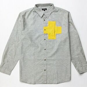 Pink Dolphin Gray Shirt with Yellow Cross